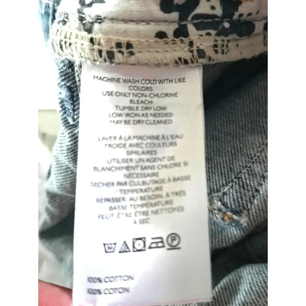 Free People We The Free Ghost Town Long Denim Shorts NWOT 25
